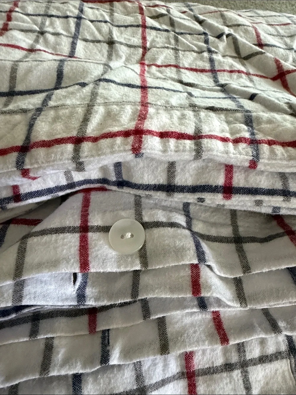 Garnet Hill Plaid Flannel Duvet Cover King